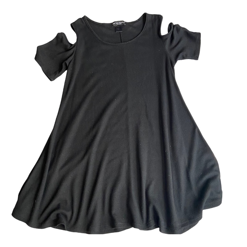 See You Monday Black Cold Shoulder Tunic S